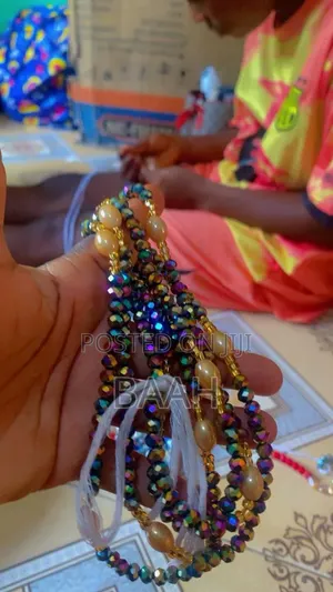> GH₵ 85 - Midnight Shine Crystal Waist Beads With Gold - 1 Piece