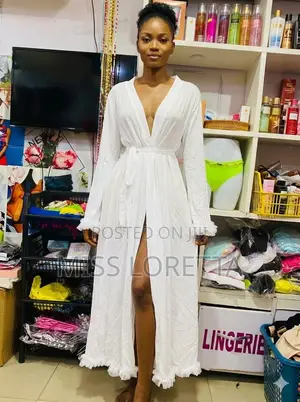 Lace Robe Cover Up and Panty Set