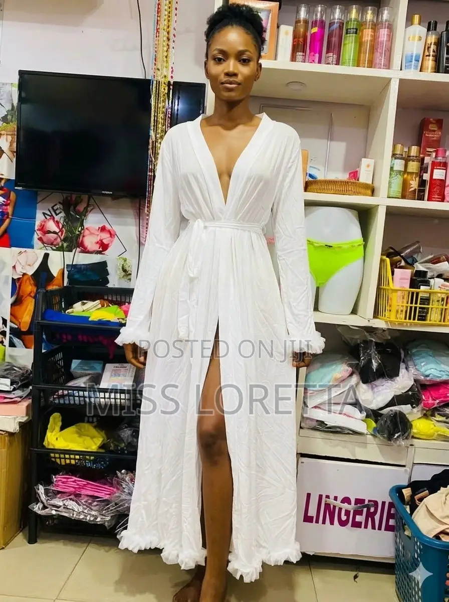 Lace Robe Cover Up and Panty Set