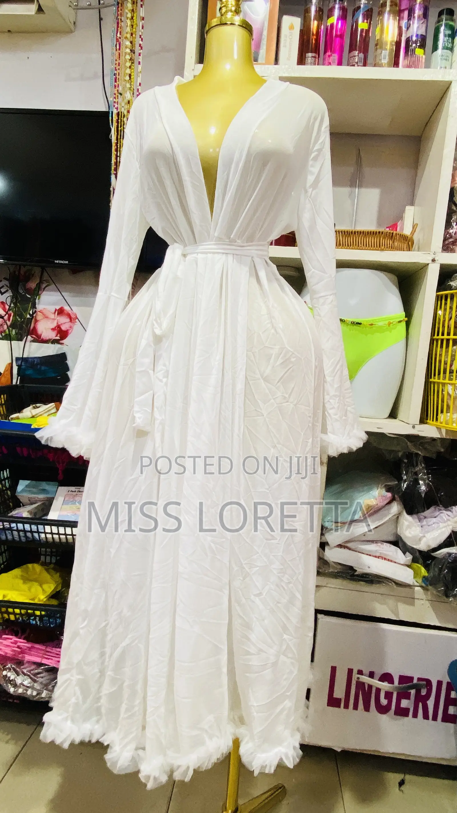 Lace Robe Cover Up and Panty Set
