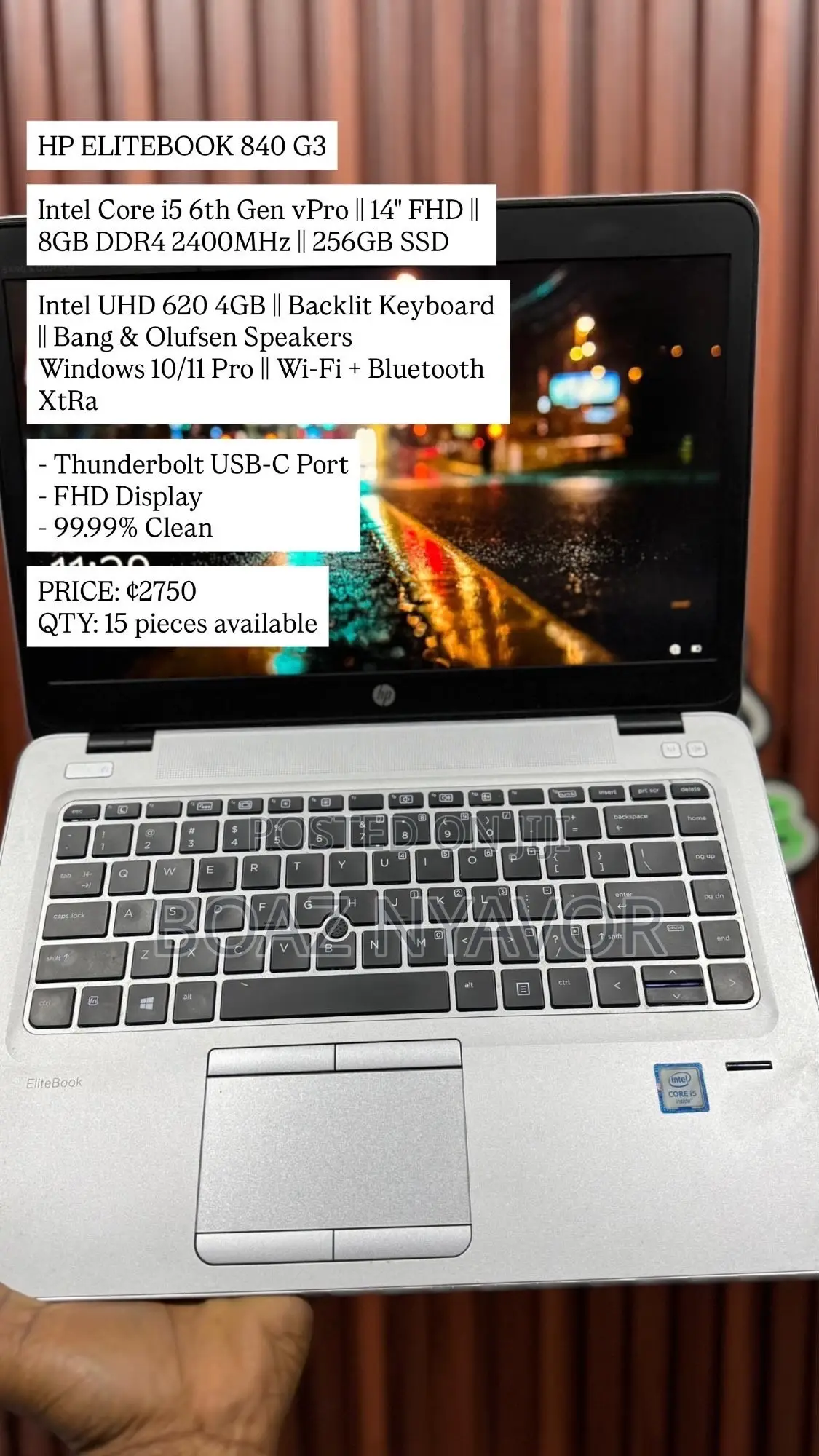 Laptop HP EliteBook 840 G3 8GB Intel Core i5 SSD 256GB