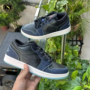 Air Jordan 1 Low SE "Navy Black Snakeskin" (Dark Obsidian) Sneaker