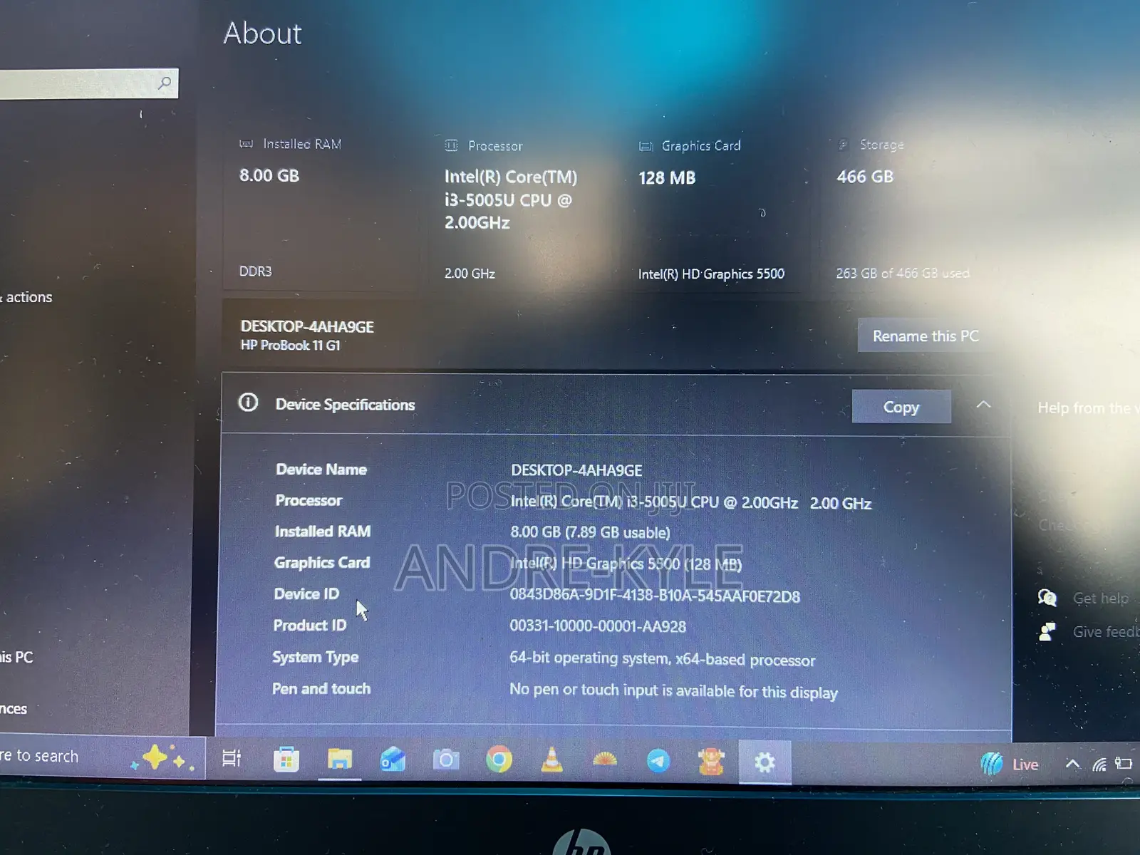 Laptop HP ProBook 4 G1i 8GB Intel Core i3 HDD 256GB