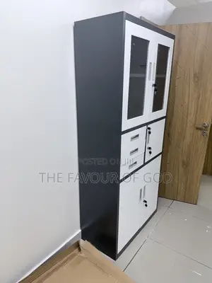 An Authentic Made Metal Cabinet With Safe