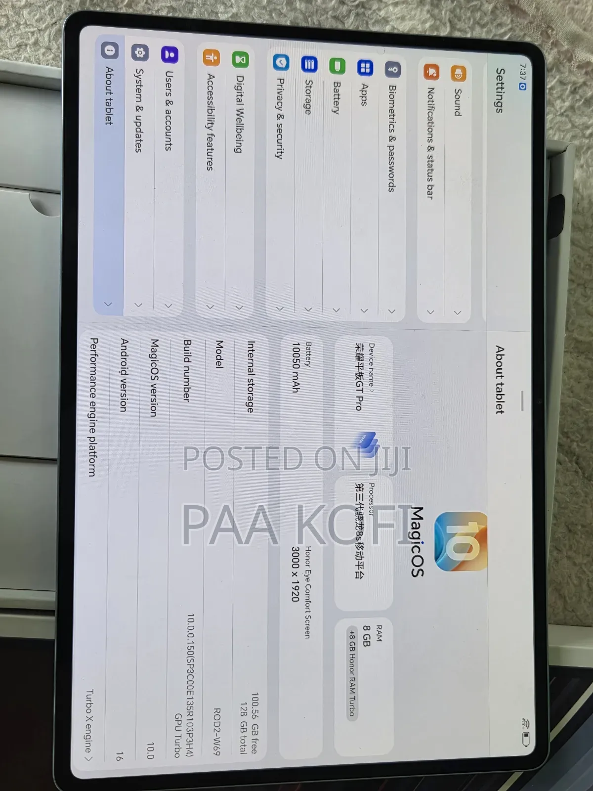 New Honor MagicPad 2 12.3 128 GB Blue
