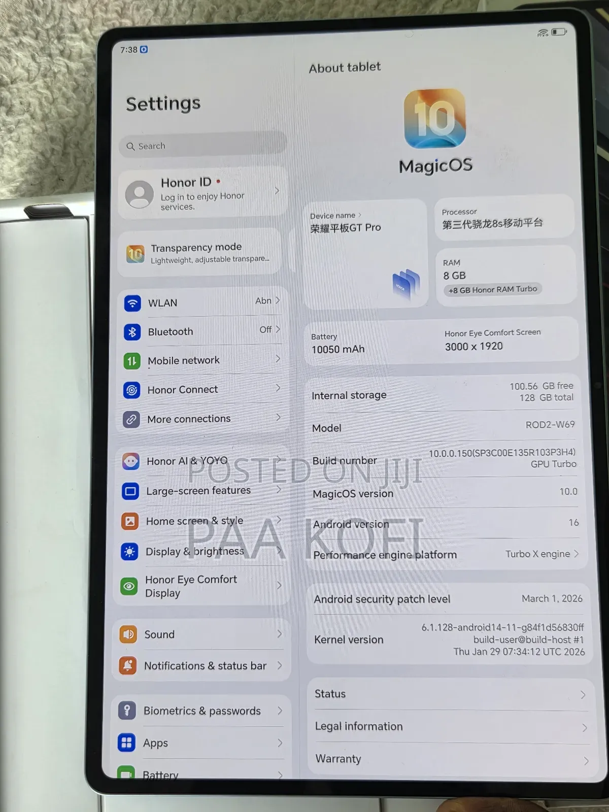 New Honor MagicPad 2 12.3 128 GB Blue