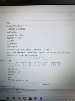 Laptop Lenovo ThinkPad T14s Gen 1 8GB AMD Ryzen 5 SSD 256GB