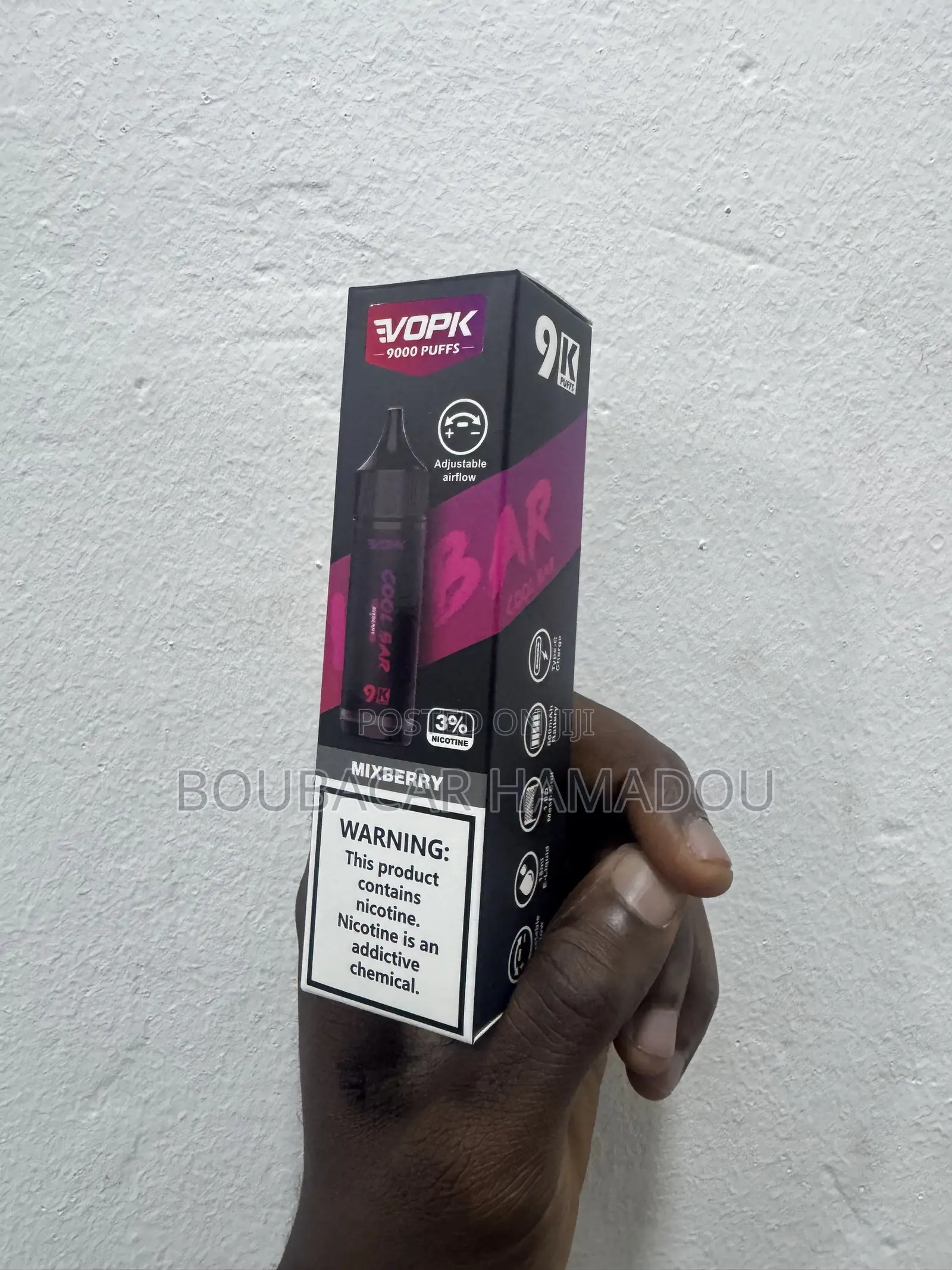 Vopk 9000 Puff Rechageable Disposable Vape-Mixberry