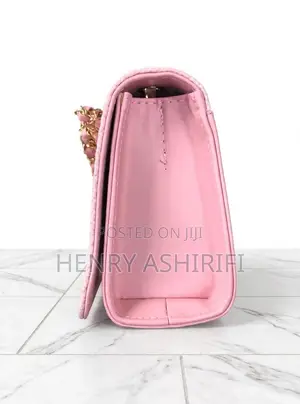 Original Pink B Designer Shoulder Bag - Chain Strap