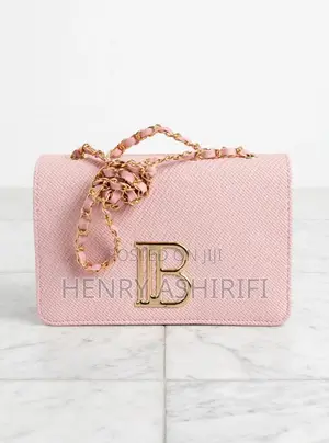 Original Pink B Designer Shoulder Bag - Chain Strap