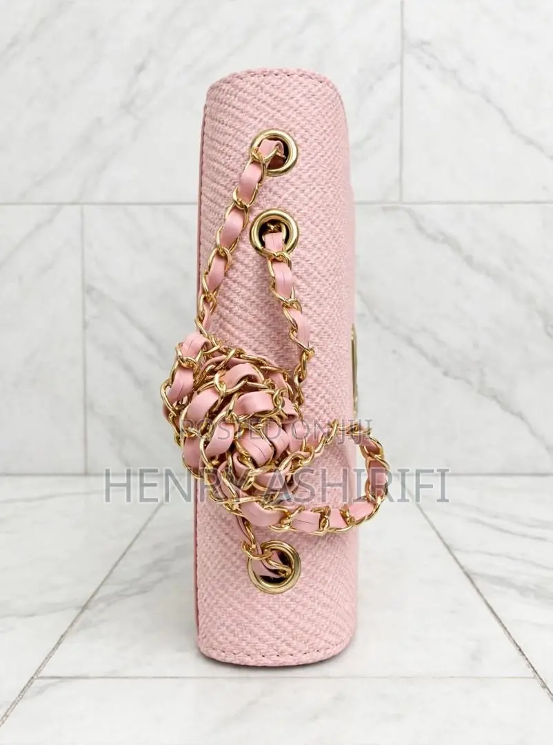 Original Pink B Designer Shoulder Bag - Chain Strap
