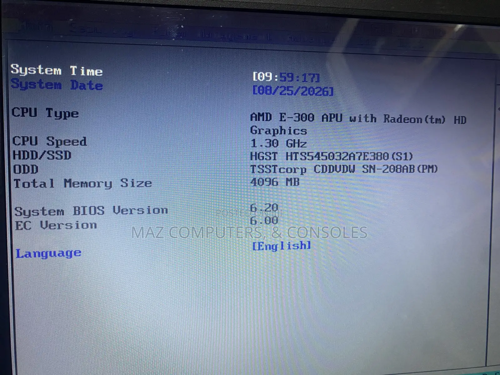 Laptop Toshiba Satellite C855 4GB AMD HDD 500GB