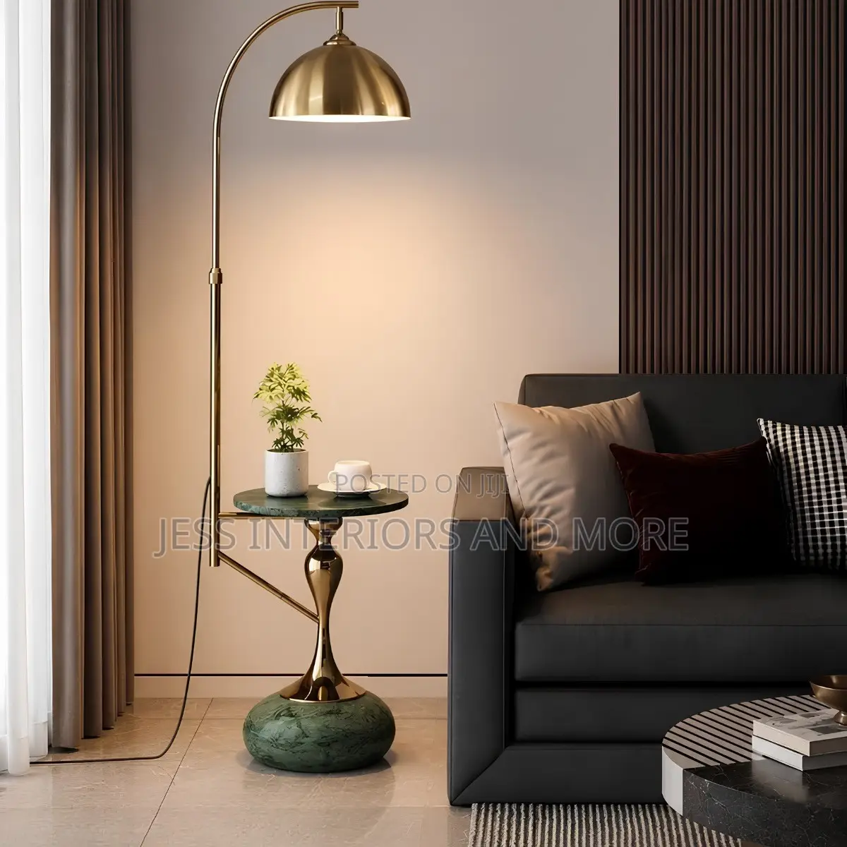 Floor Lamp With Side Table