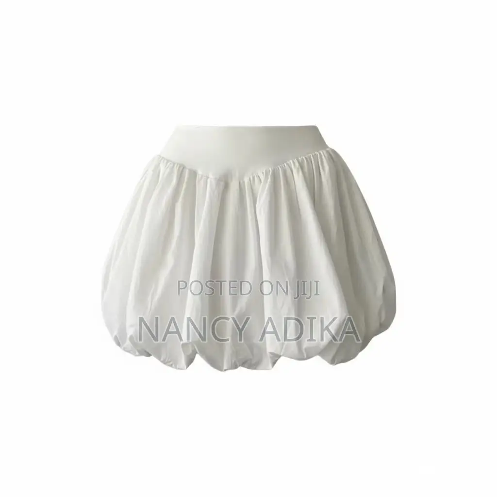 Stylish White Puff Mini Skirt / Bubble Skirt