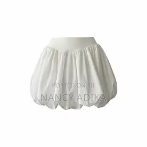 Stylish White Puff Mini Skirt / Bubble Skirt