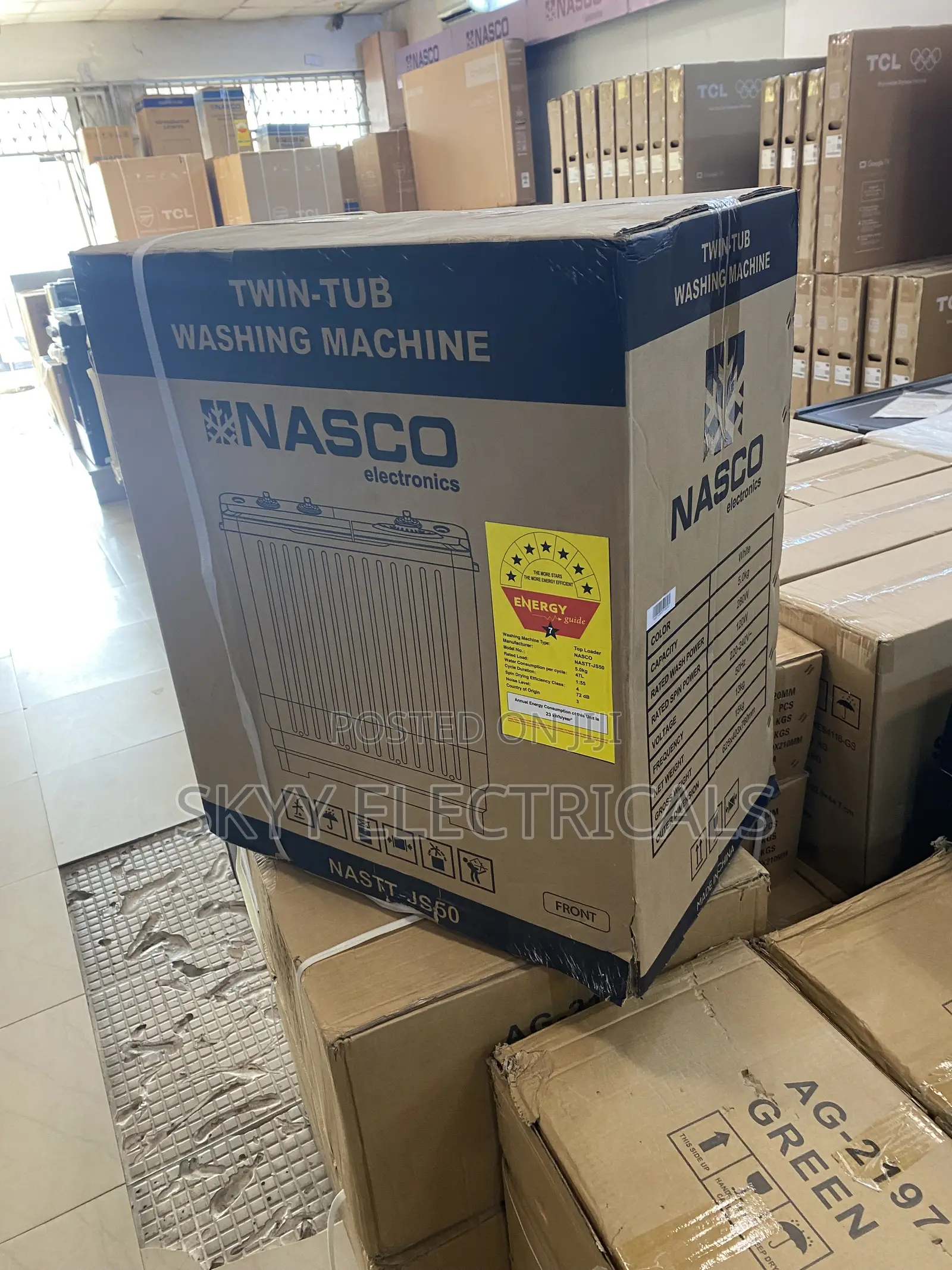 Nasco 5kg Twin Tub Washing Machine New