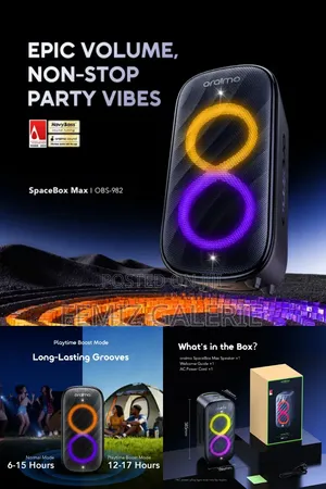 Oraimo SpaceBox Max 200W Auracast Bluetooth Speaker