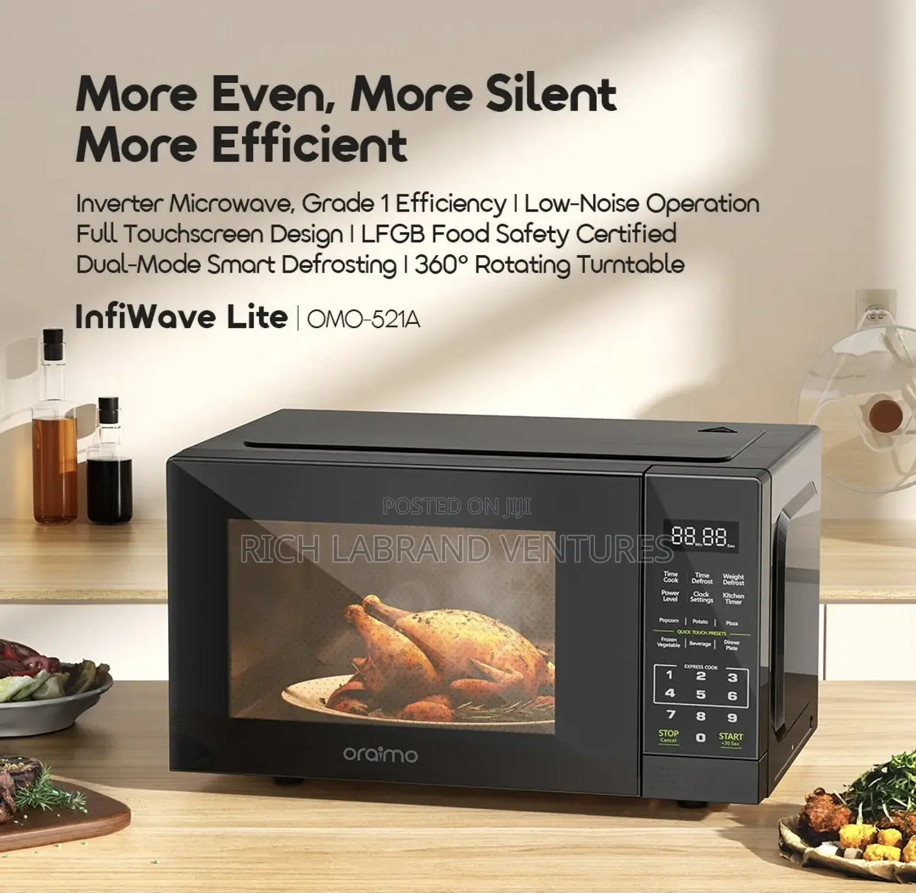 Oraimo Infiwave Lite 23litres Energy Saving Touchscreen Microwave