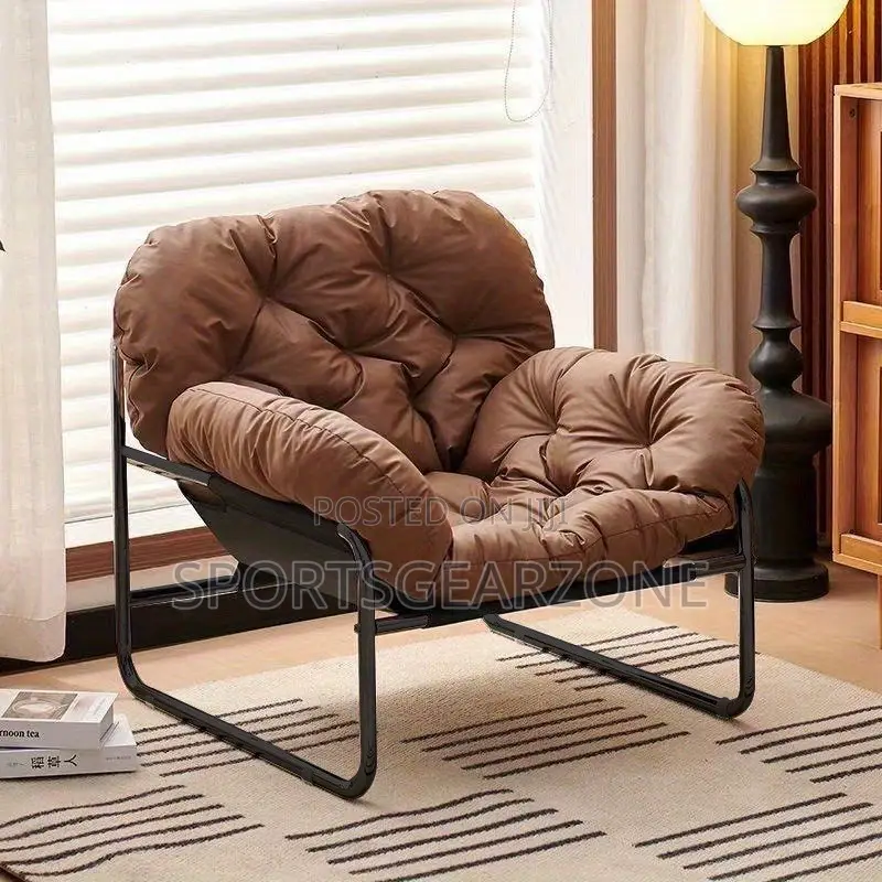 Luxury Lounge Chair – Brown Padded Relaxation Chair