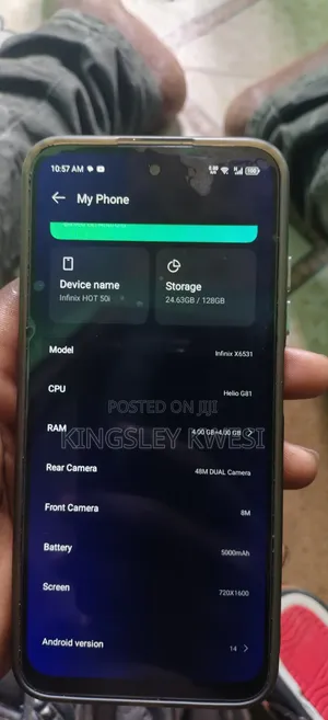 Infinix Hot 50i 128 GB Gray