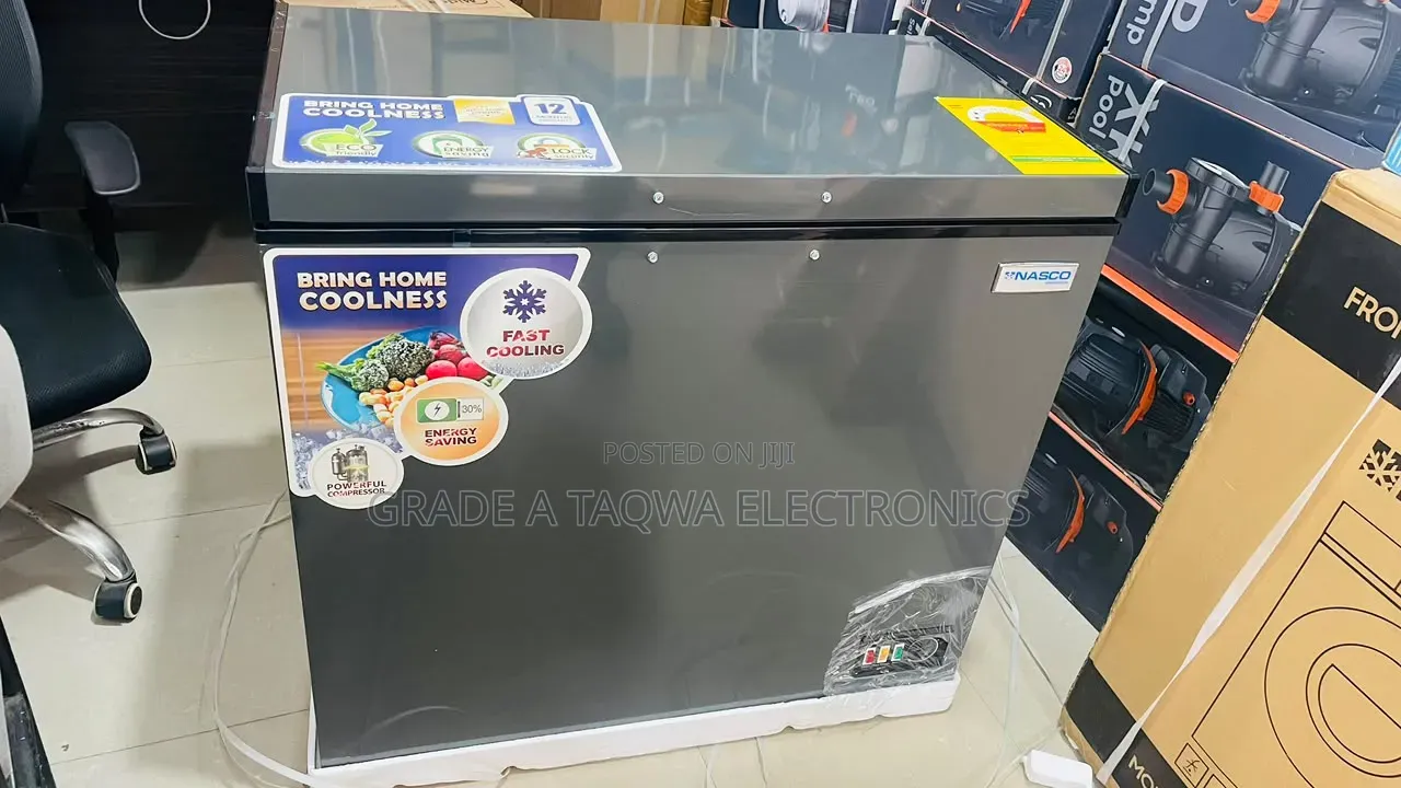 Low-Noise Operation Nasco 198-Litre Chest Freezer