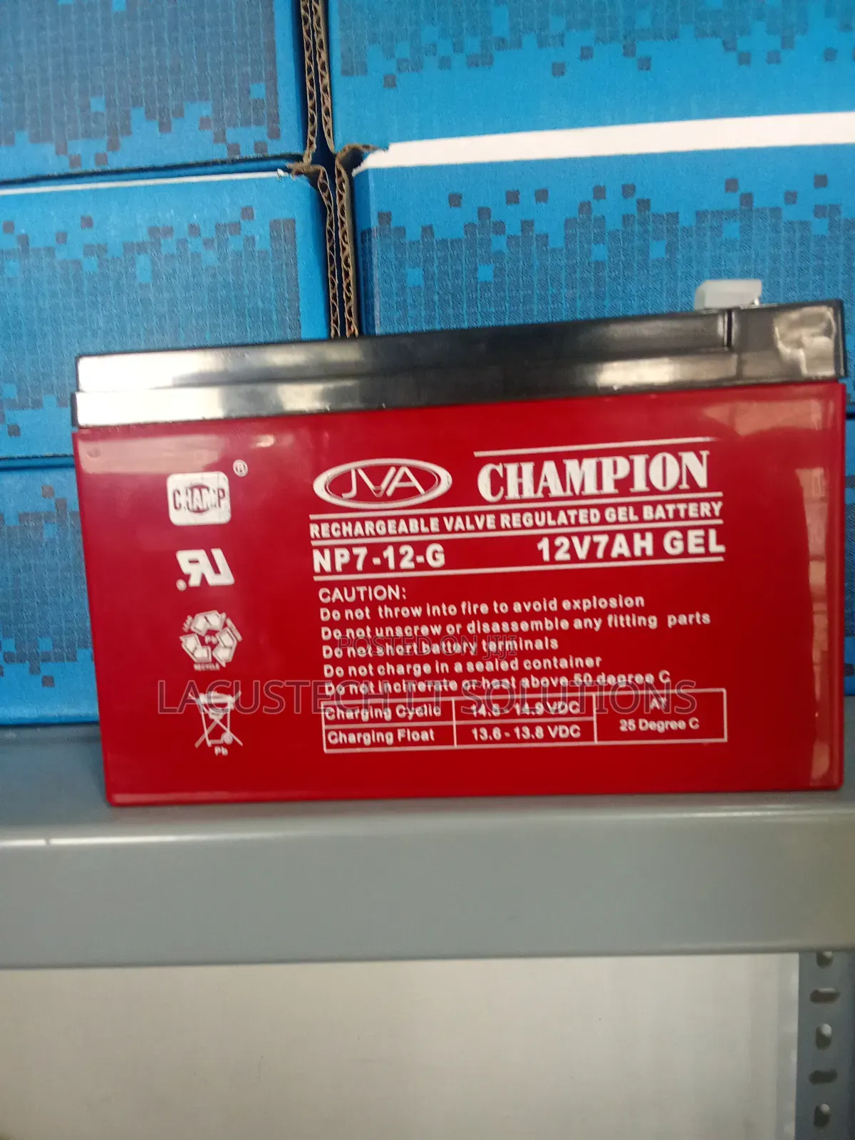 Jva Champion 12v7ah Gel