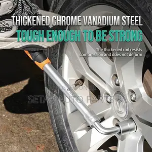 Heavy-Duty Telescopic Wheel Spanner Lug Wrench Set With 6-Gear System
