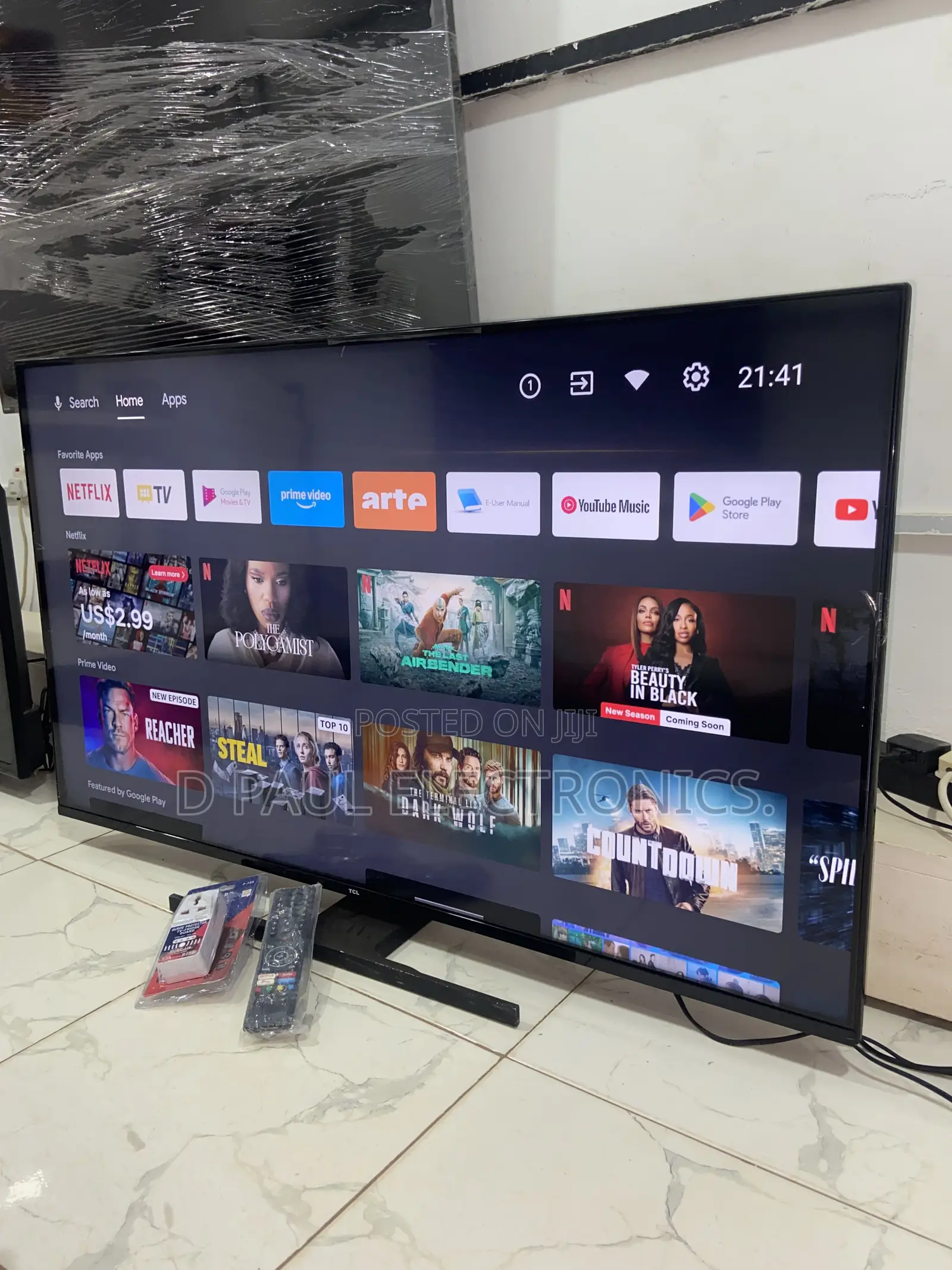 50 Inches Full Digital Satellite Ultra HD Led Smart Android TCL TV.