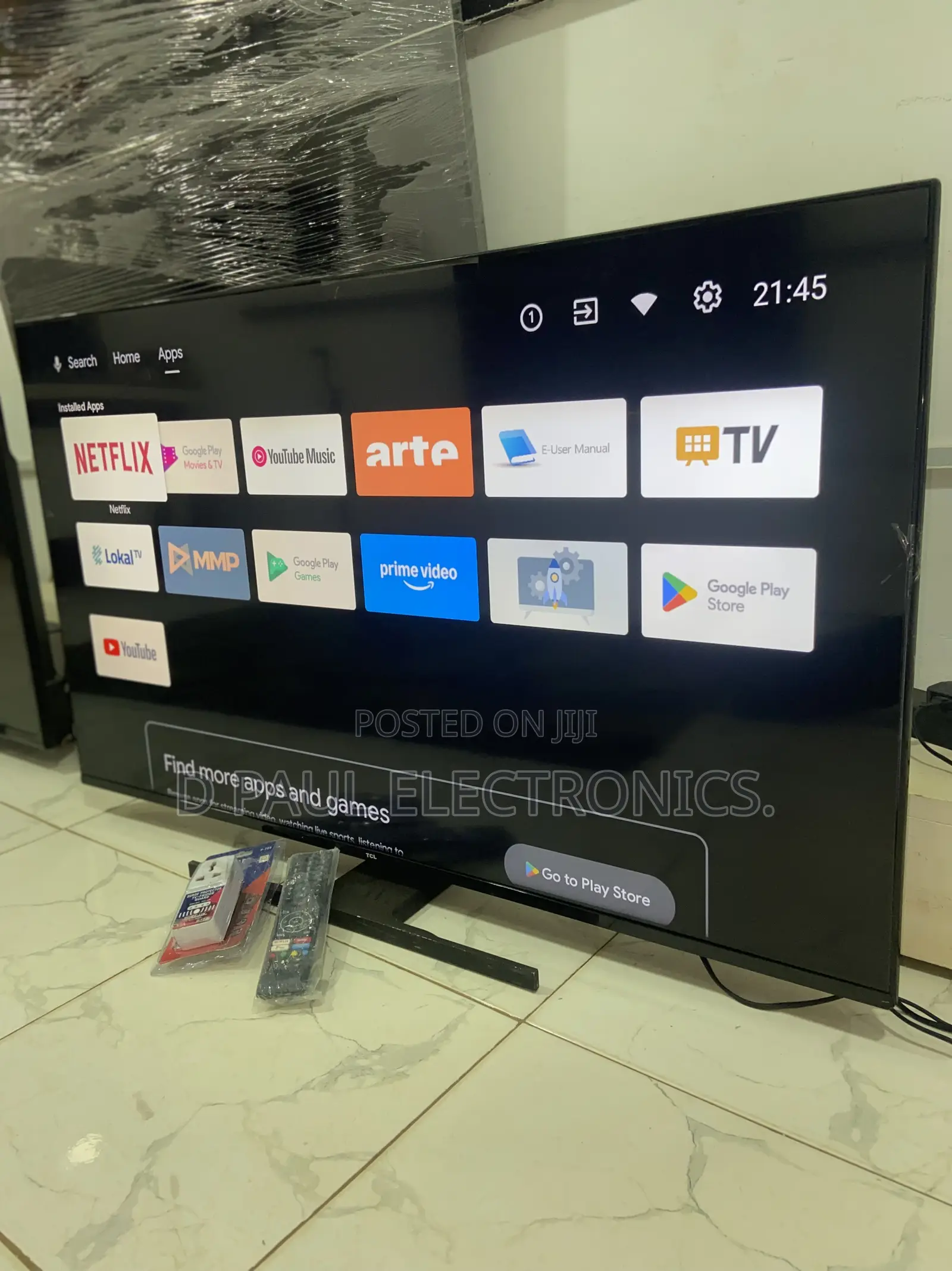 50 Inches Full Digital Satellite Ultra HD Led Smart Android TCL TV.