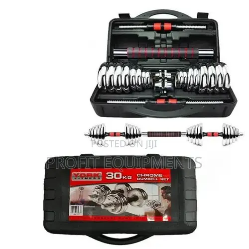 30kg Adjustable Dumbbell Set Home Gym Cast Iron Barbell Sets