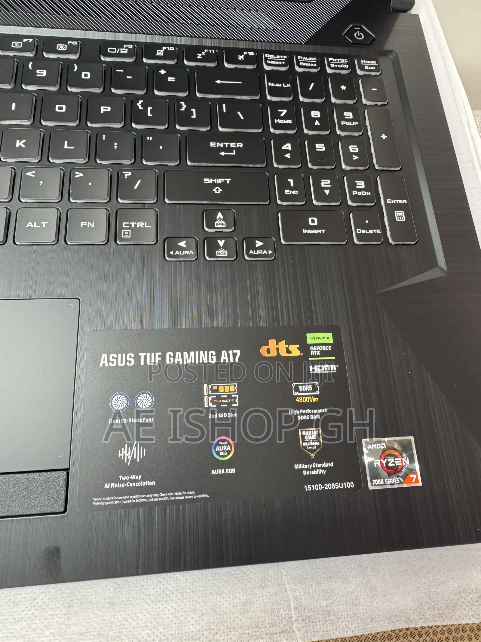 New Laptop Asus TUF Gaming A17 8GB AMD Ryzen 7 SSD 512GB