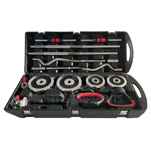 High Quality 55kg Chrome Cast Iron Adjustable Dumbbell Set With Box