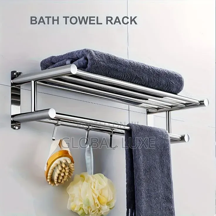 Bathroom Towel Holder – Wall-Mounted Towel Rack