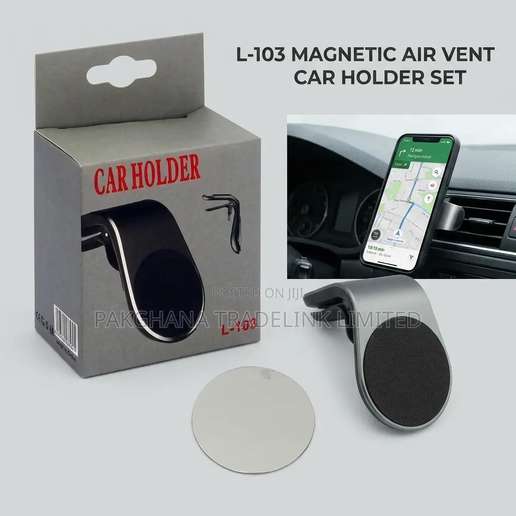 L-103 Magnetic Air Vent Car Phone Mount (Silver)
