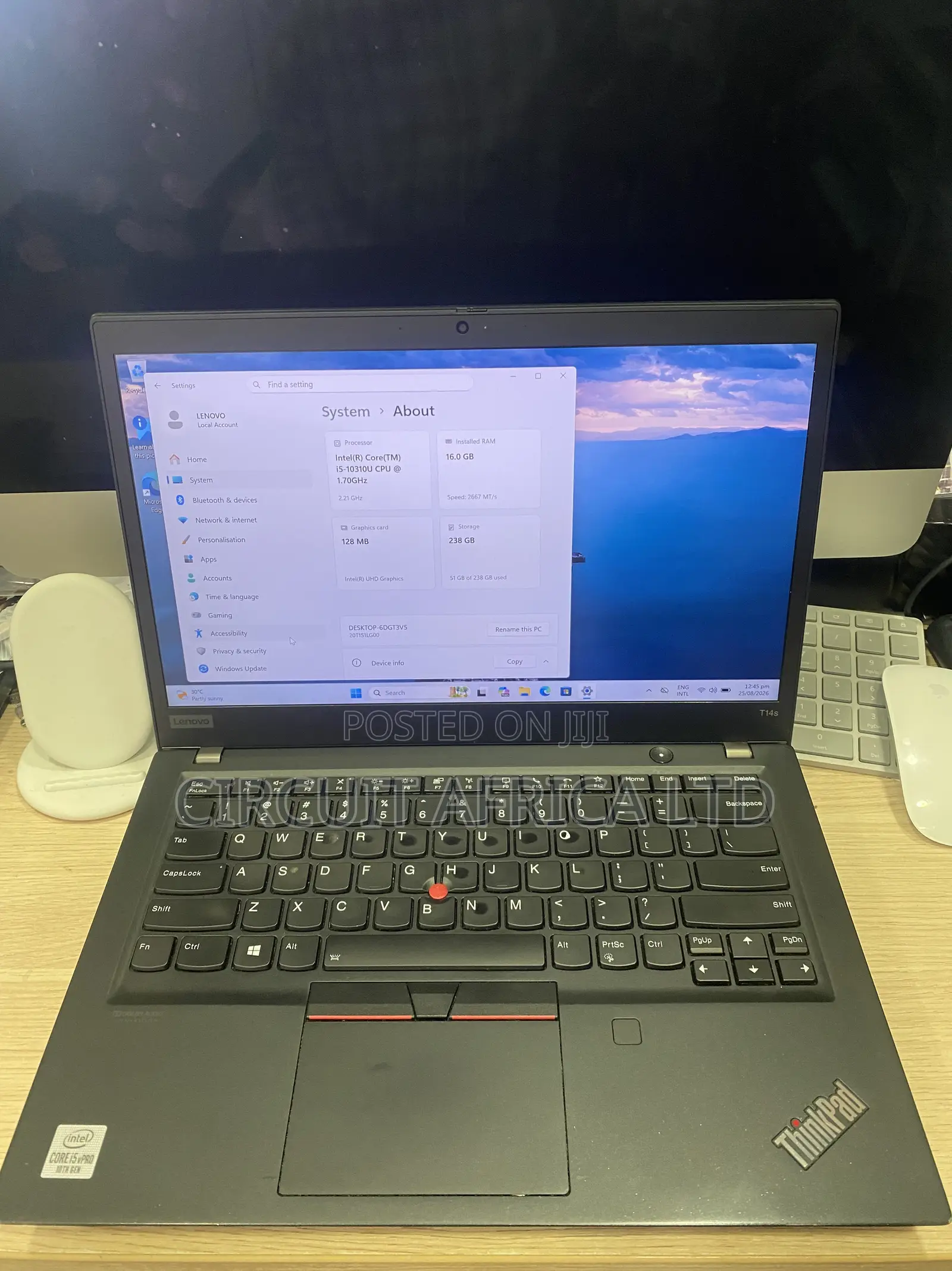 Laptop Lenovo ThinkPad T14s Gen 1 16GB Intel Core i5 SSD 256GB