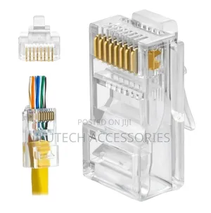 Rj45 Passthrough Cat6 Crystal Head 100pcs