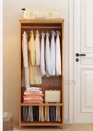 Single Wardrobe With Clothe Cover