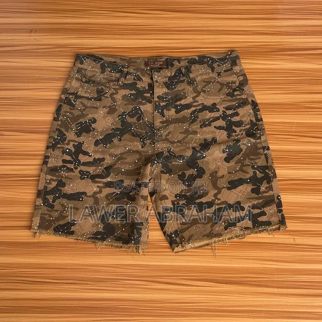 Men’s Camouflage Cargo Shorts – Vintage Patchwork Streetwear