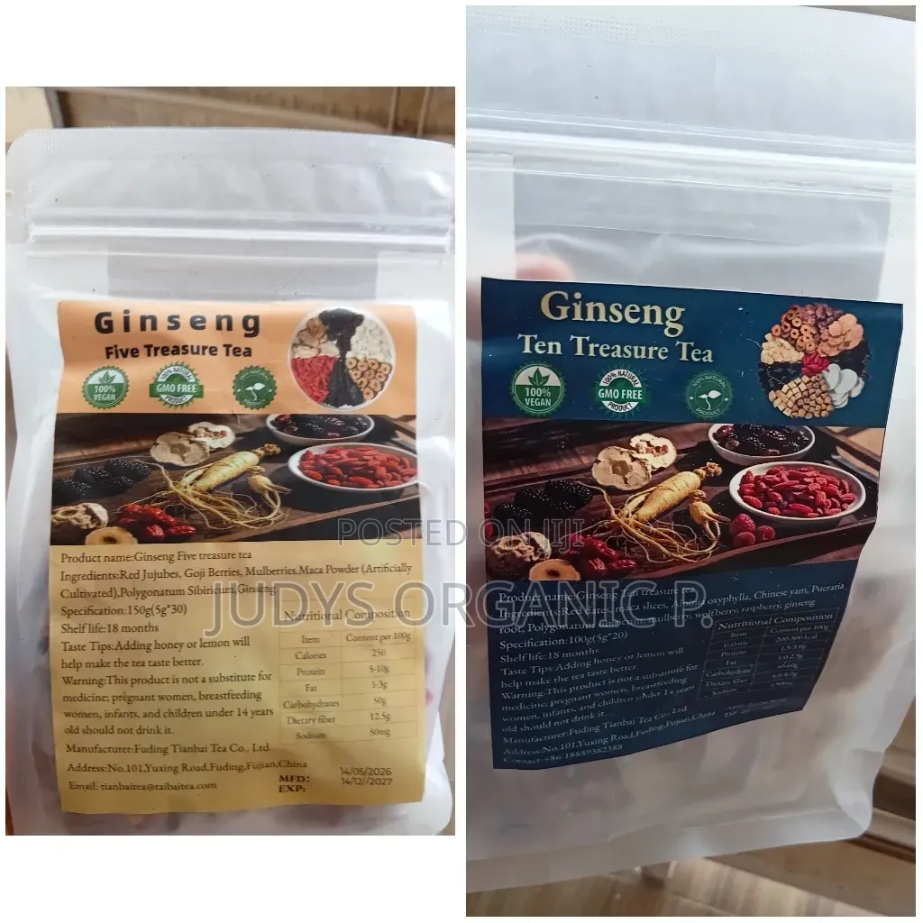 Ginseng Five, Ginseng Ten Treasure Teas(170 Ghc230)