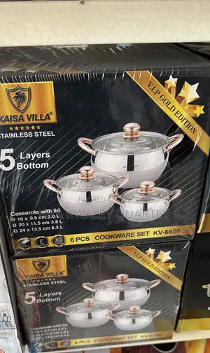 6pcs Stainless Steel Pots
