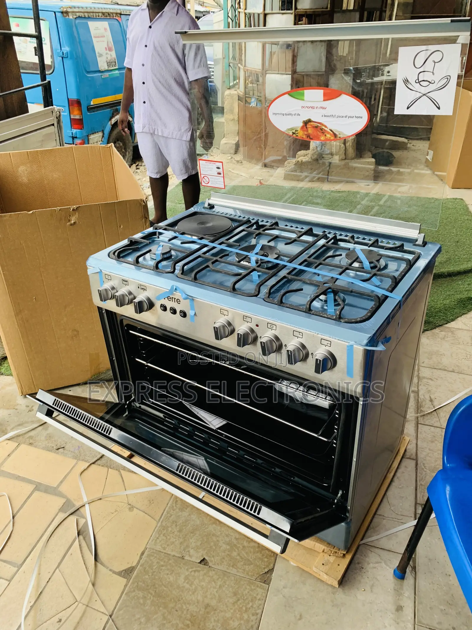 Ferre Gas Electric 4-1 Oven 60/90 Oven Rotisserie Sliver