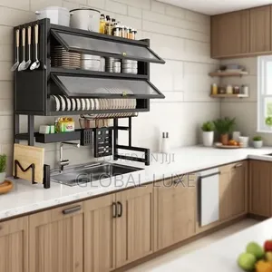 Double Door Over-the-Sink Plate Rack