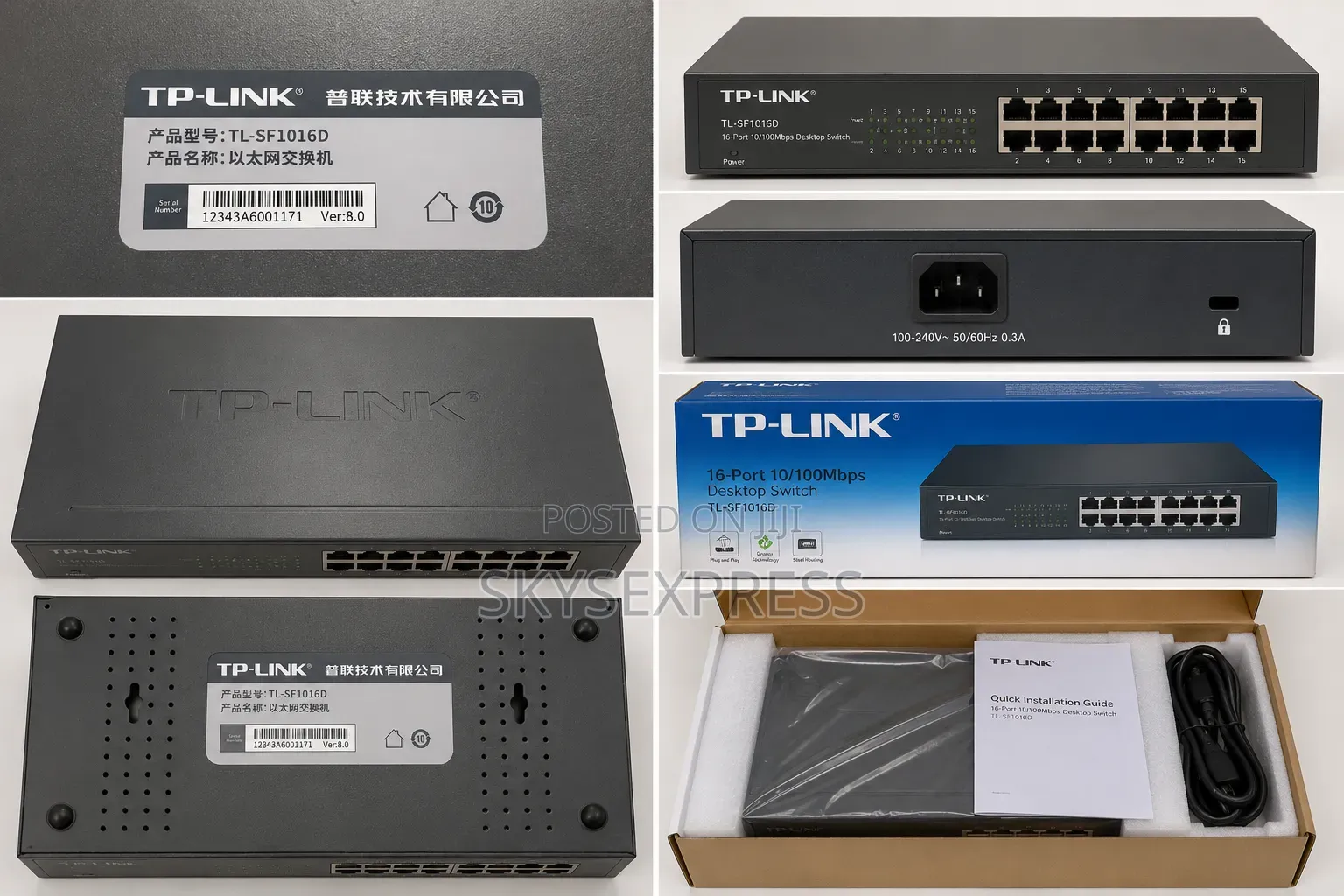 Tp Link Tef1016d 16 Port Fast Enternet Network Switch