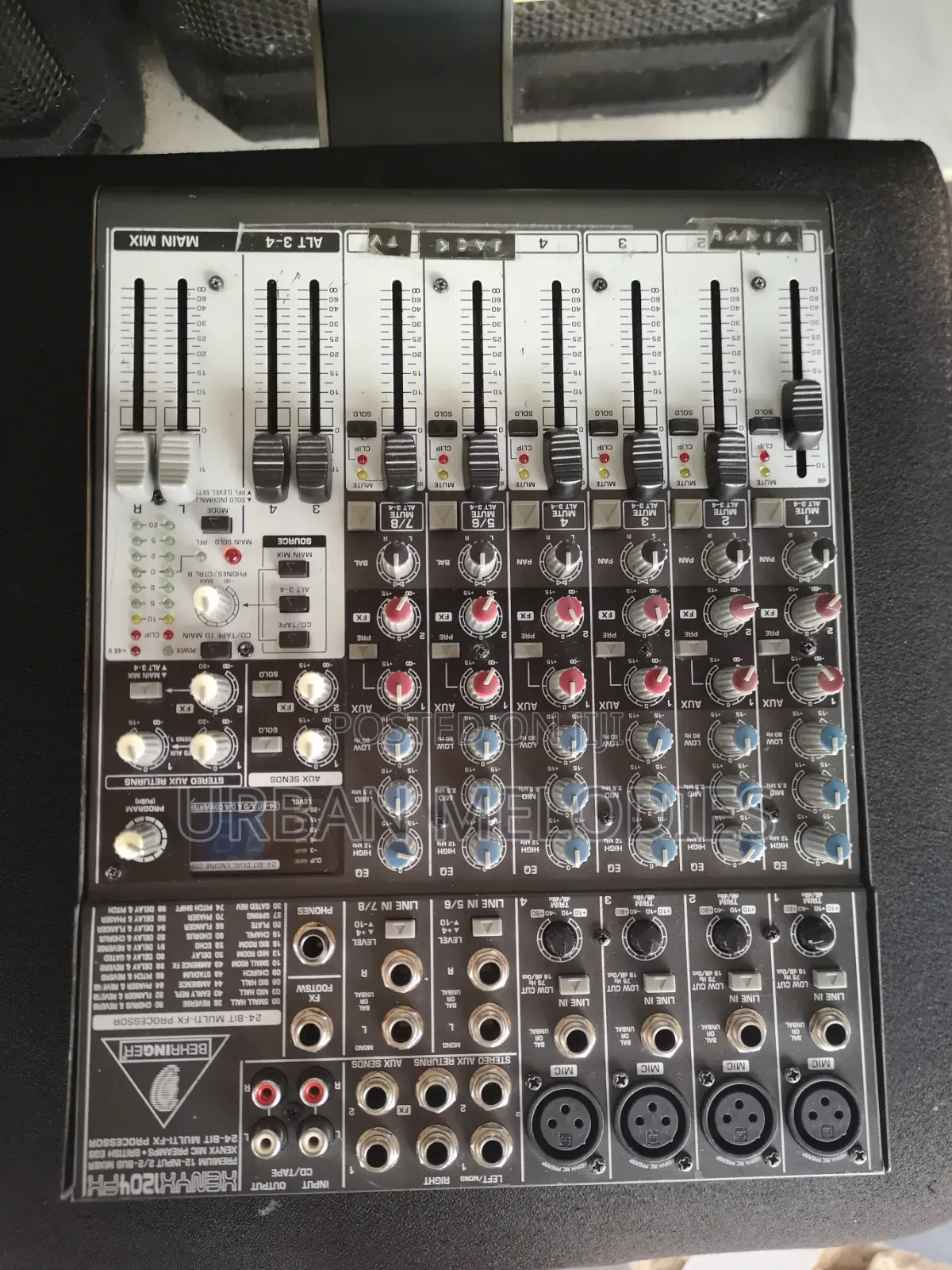 Behringer Xenyx 1204FX Audio Mixing Console.