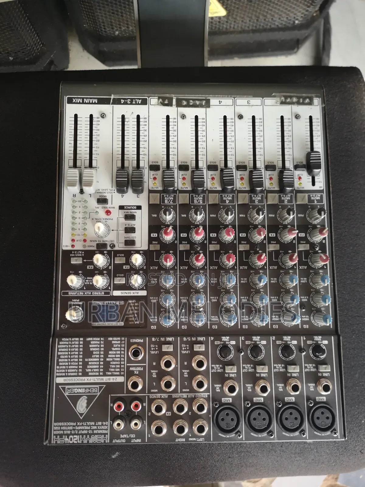 Behringer Xenyx 1204FX Audio Mixing Console.