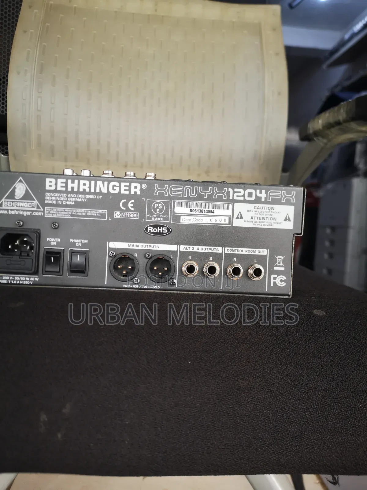 Behringer Xenyx 1204FX Audio Mixing Console.