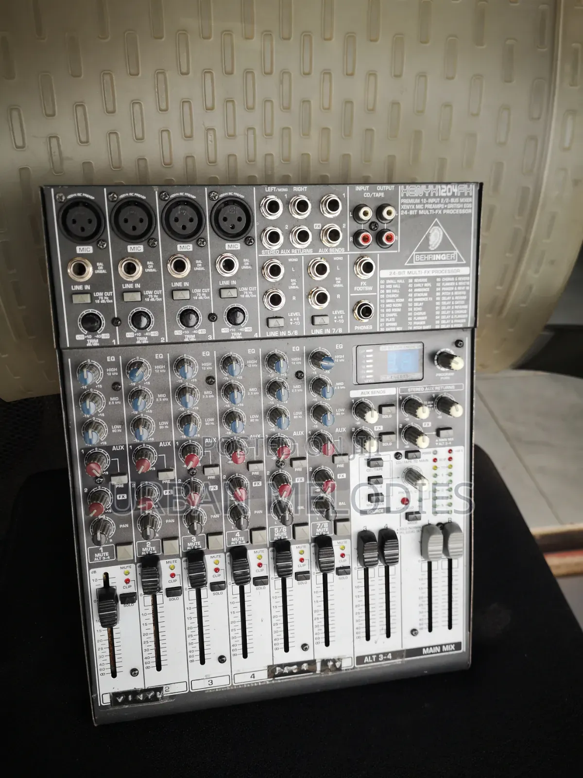 Behringer Xenyx 1204FX Audio Mixing Console.