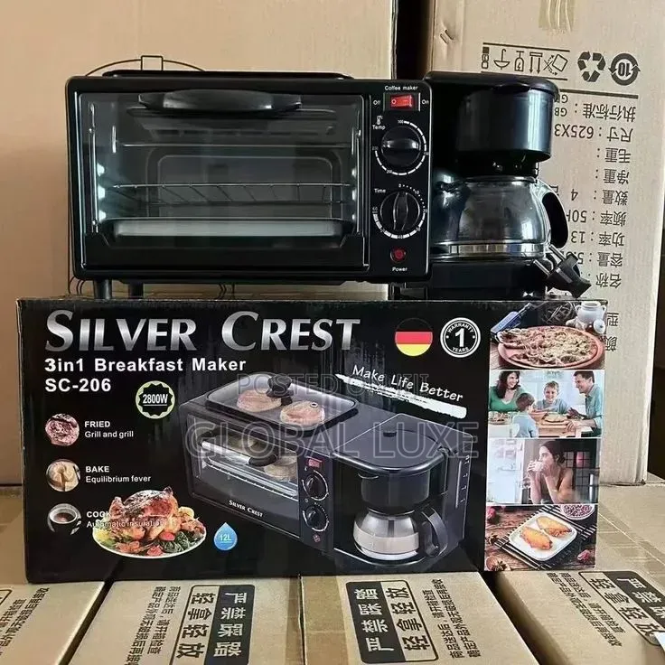 3-in-1 Breakfast Maker – Sandwich, Toast & Egg Maker