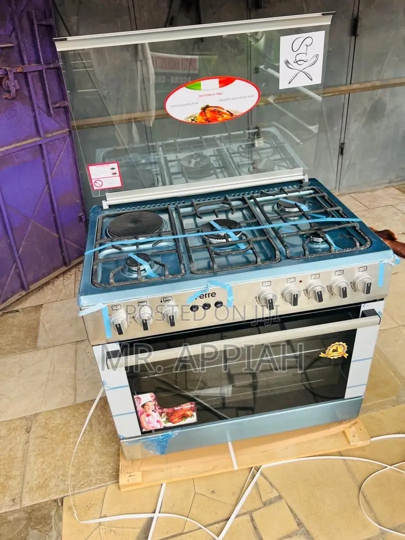 Super Classic Ferre 60x90cm Glass Lid Oven 4 Gas + 1 Electric Cooker..