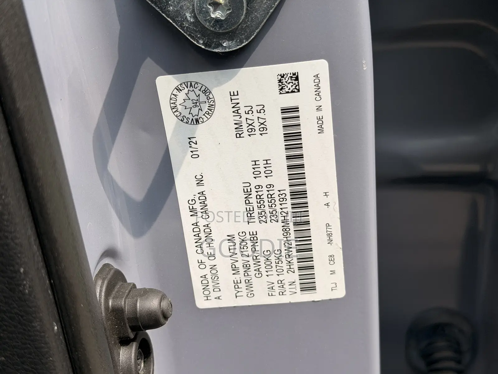Honda CR-V Touring 2021 Gray